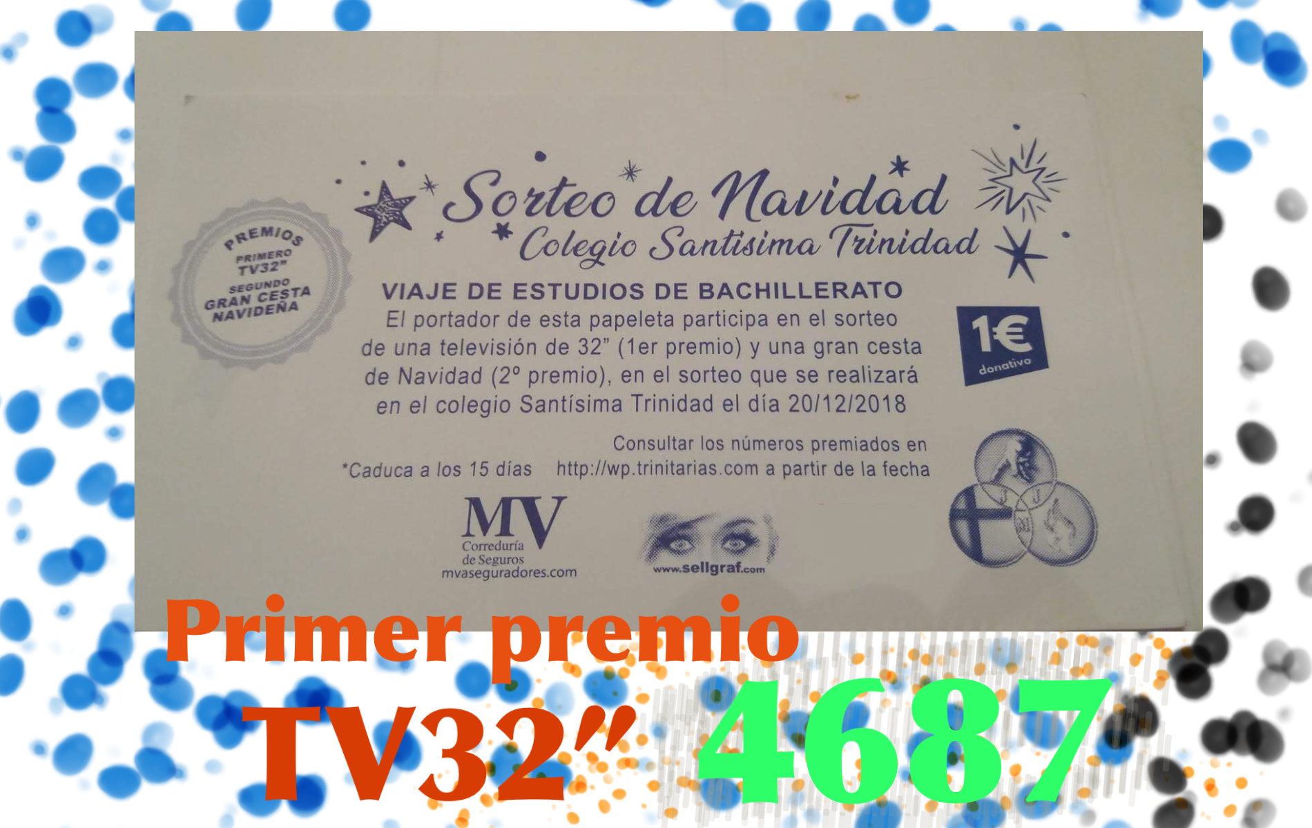 Números premiados del”Sorteo de Navidad”