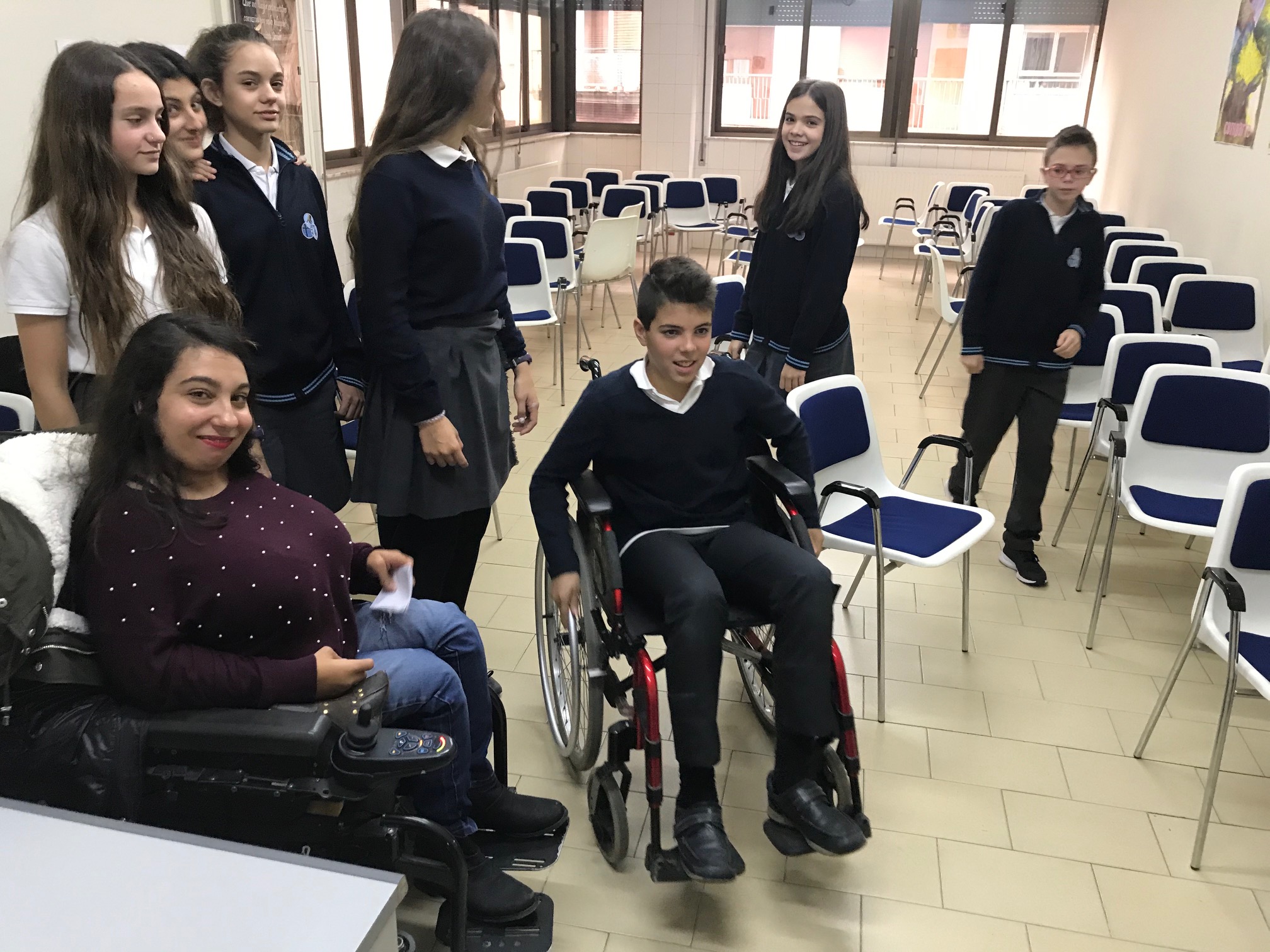 Imagen de los alumnos en la jornada de discapacidad